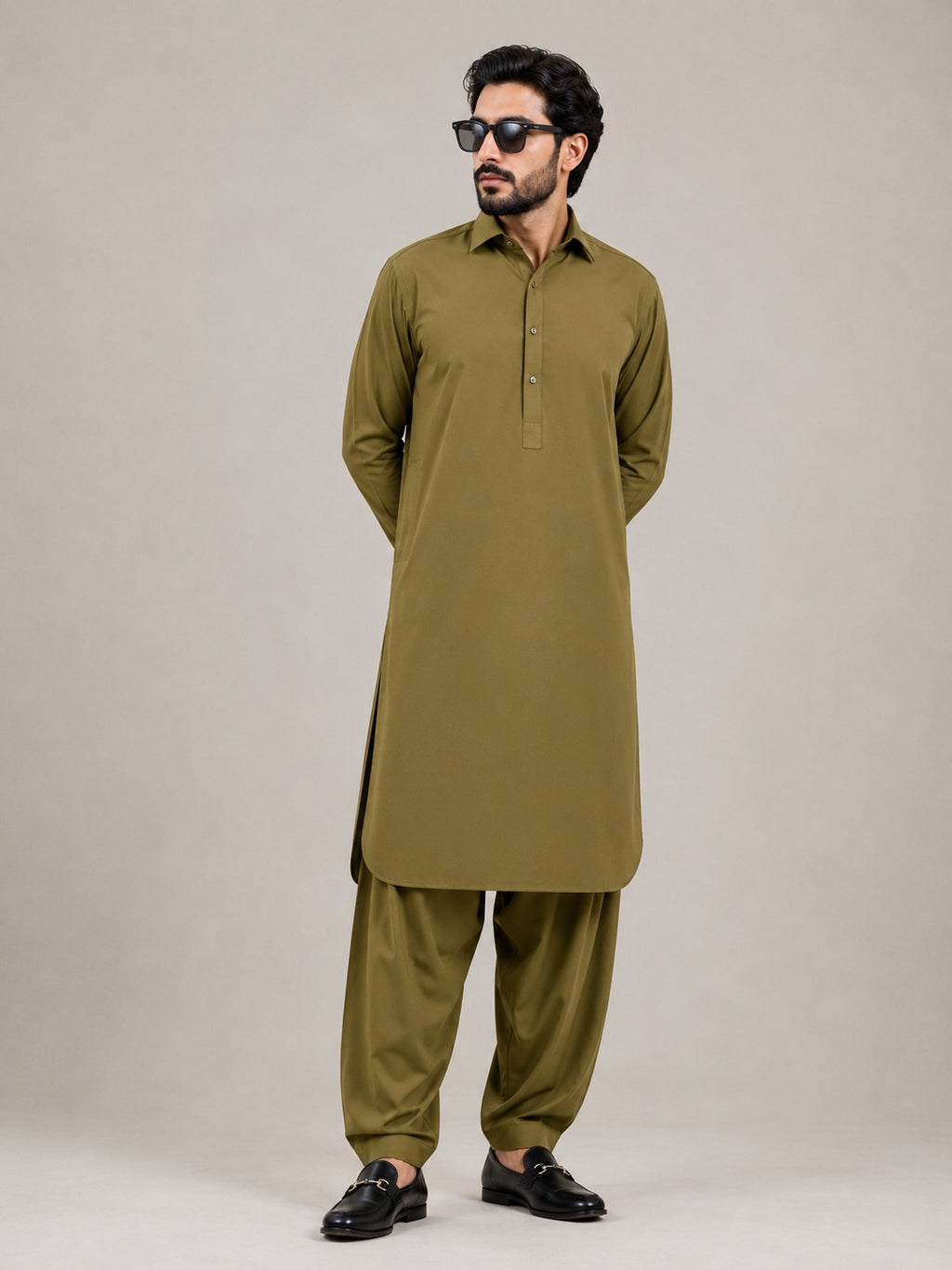 Olive Wash & Wear Premium Quality