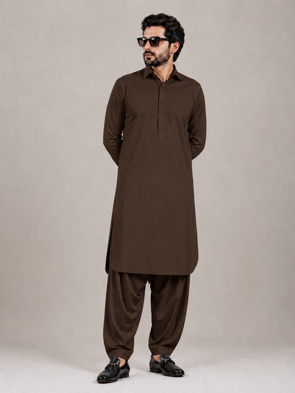 Chocolate Brown Wash and Wear Premium Quality