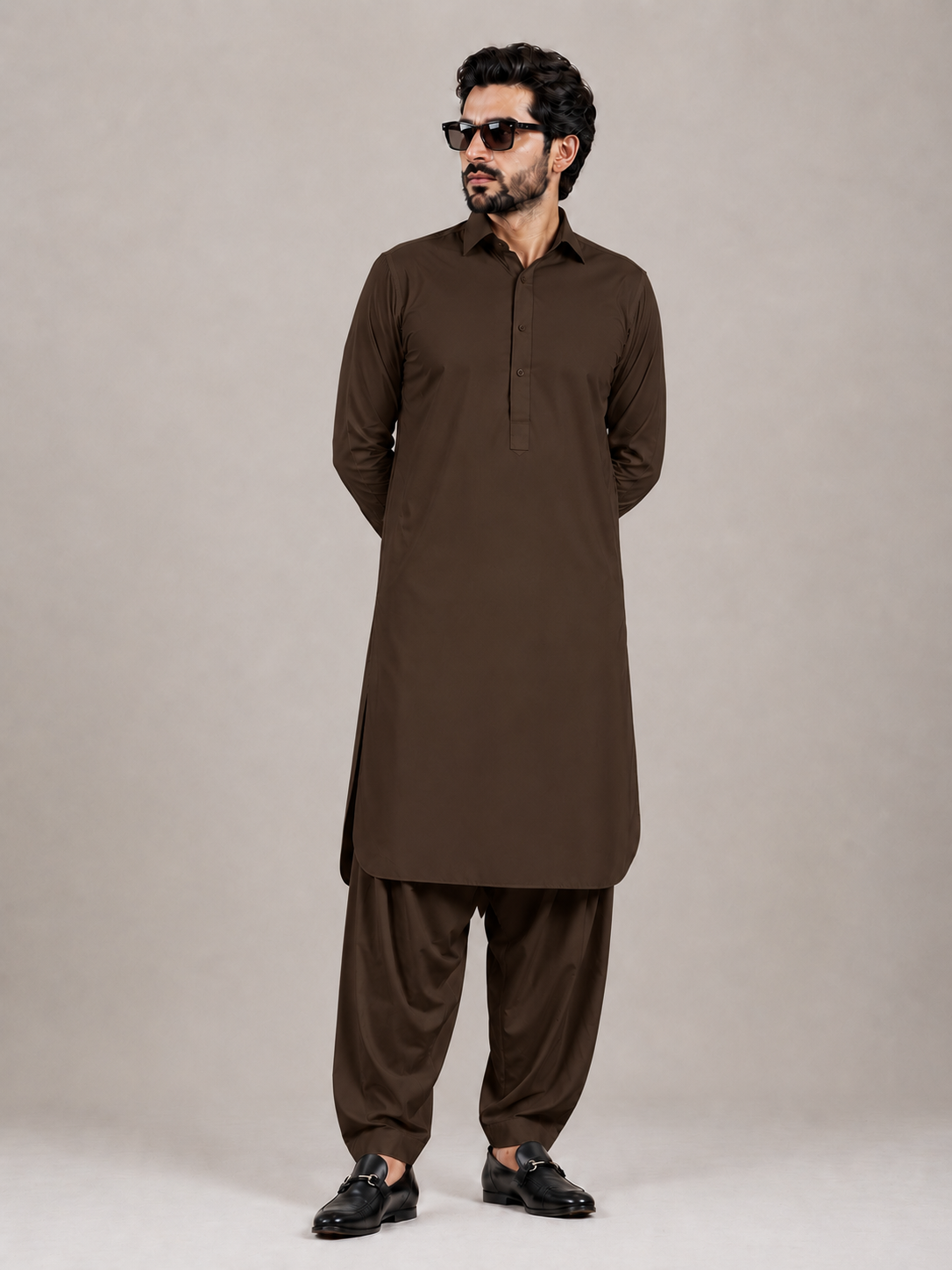 Chocolate Brown Wash and Wear Premium Quality